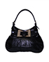 Queen Bow Bag, £100, Handbags, Black, Leather, Front view